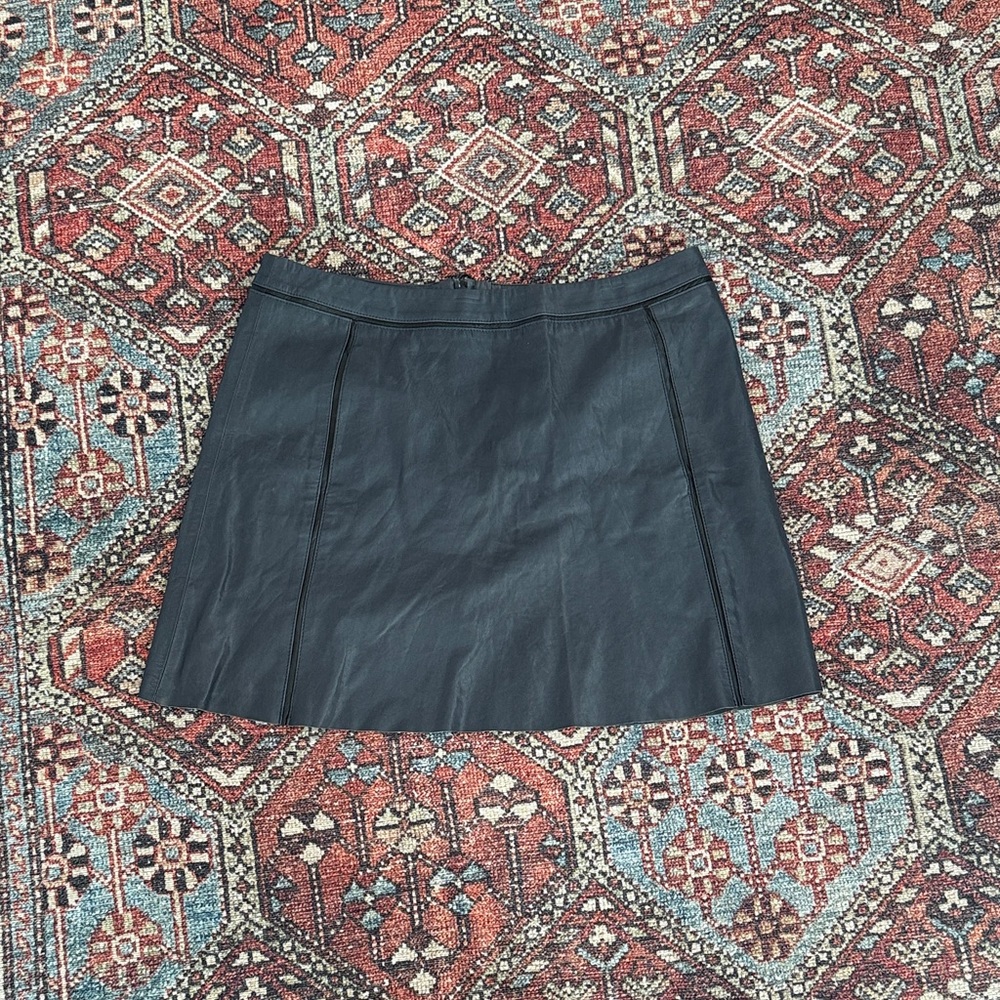 Vince Leather Mini Skirt